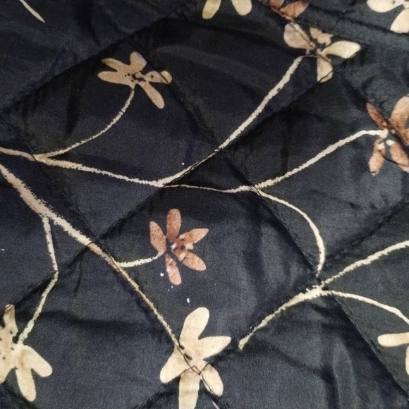 Silk Reversible Flower Print Patchwork Jacket Women's Size Medium - Picture 13 of 13